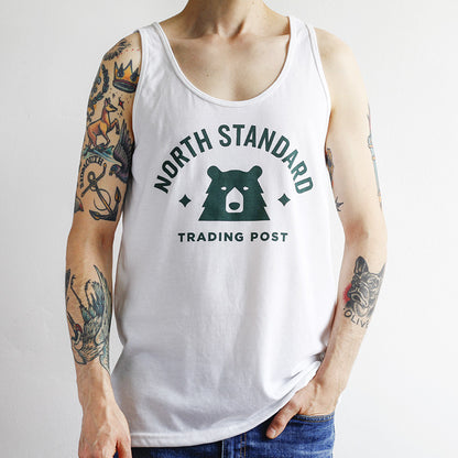 Varsity Tank - White with Forest