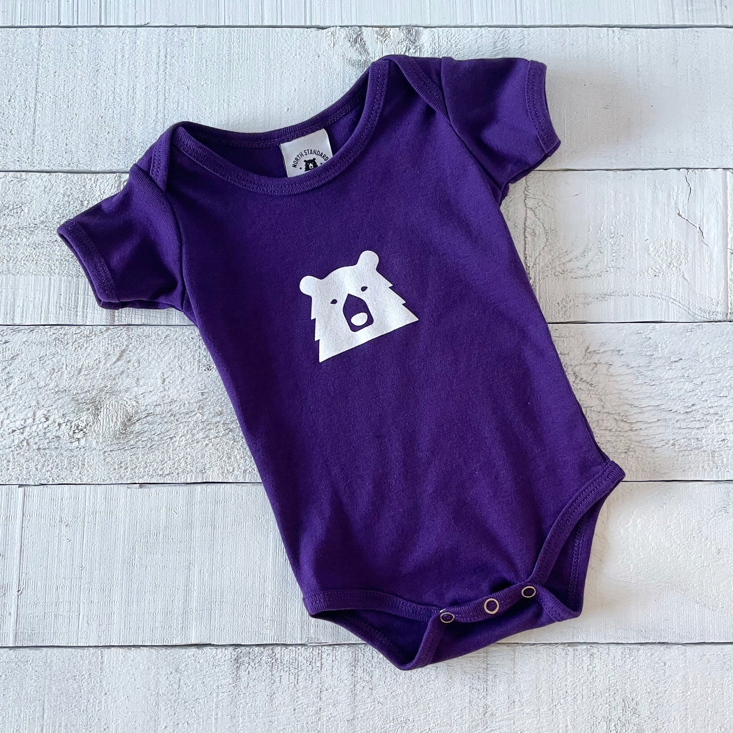 Baby Mascot Onesie - Purple with White
