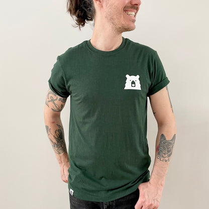Eco Mascot Tee - Spruce with White