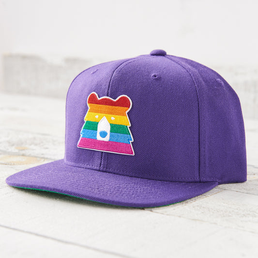 Snapback - Purple with Pride Bear