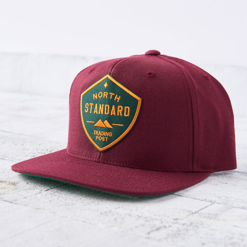 Snapback - Maroon with Spruce/Gold Shield