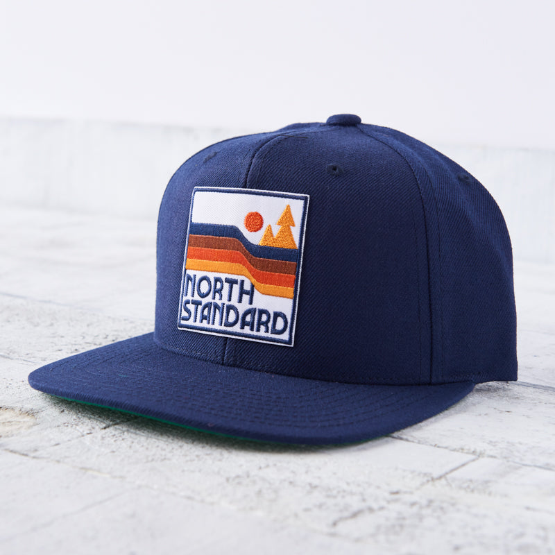 Snapback - Navy with Waves