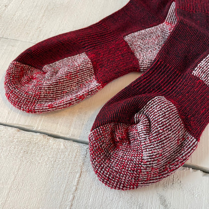 Merino Wool Hike Socks - Burgundy